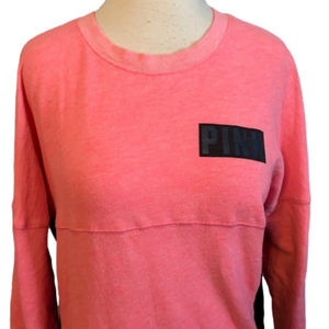 VS PINK Long Sleeve Top Pink Black XS
